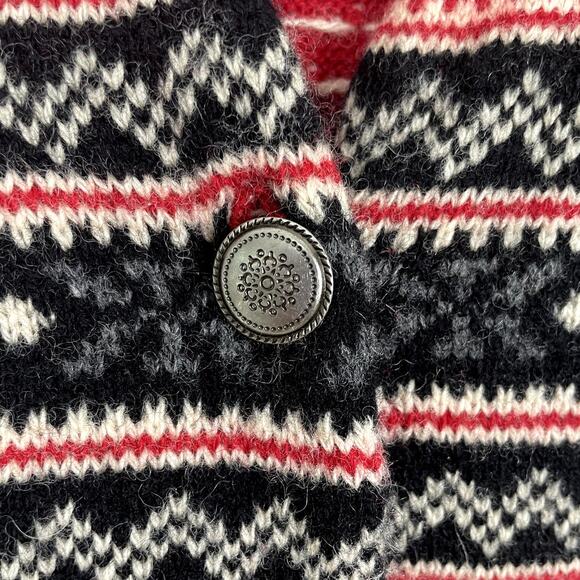 Vintage Eddie Bauer 100% Wool Fair Isle Heart Sweater Vest Women's Size XXL - Picture 4 of 9